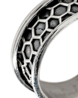 
  Buy Honeycomb Fluid | 925 Silver Ring for Women & Men Online In India at Oprata
