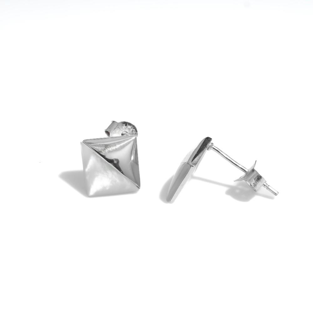 Silver earring, silver earring for women, Beautiful Silver earring, Oprata earrings, colorful hoops, 3d earring, square earring, 
