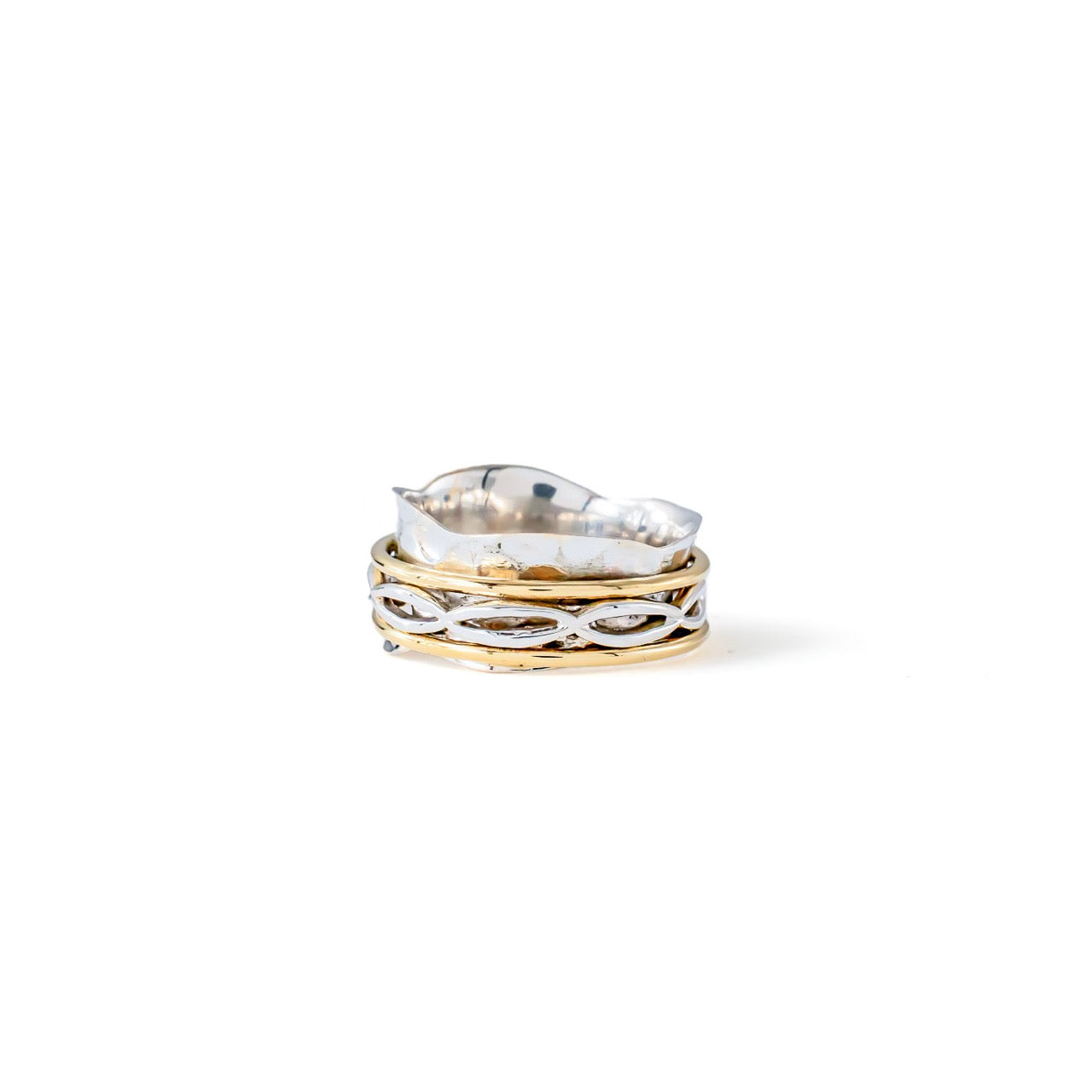 Infinity Border Fluid | 925 Silver Ring for Women & Men