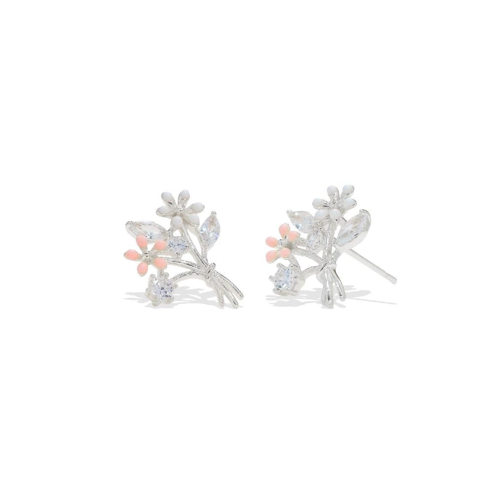 Silver earring, Silver earring for woman, Beautiful Silver earring, Oprata earring, flower earring, Nature earring, Pearl earrings
