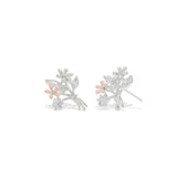 
  Silver earring, Silver earring for woman, Beautiful Silver earring, Oprata earring, flower earring, Nature earring, Pearl earrings

