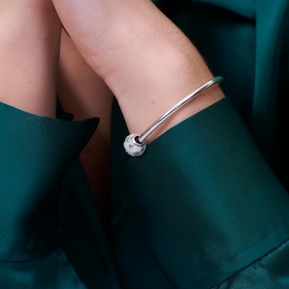 Diamond charms , Silver charms for woman, Beautiful Silver charms, Oprata charms, flower charms, Nature charms, Pearl charms