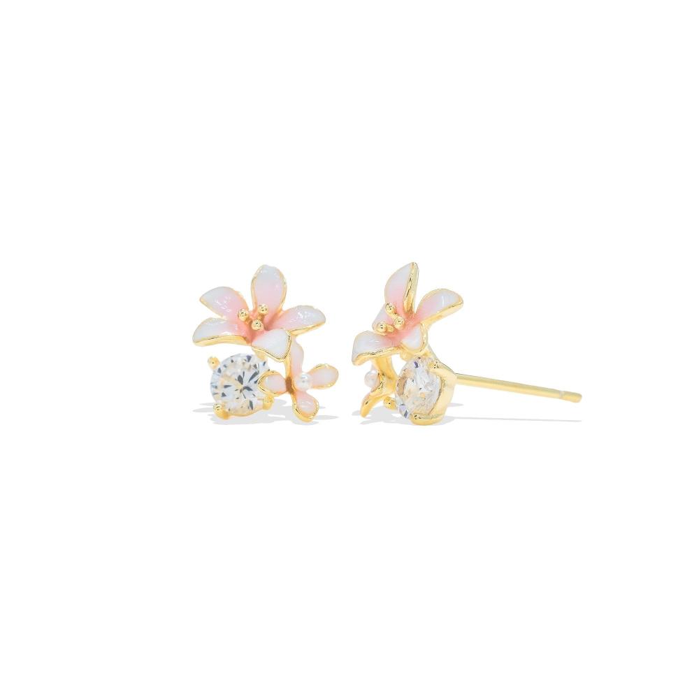 Silver earring, Silver earring for woman, Beautiful Silver earring, Oprata earring, flower earring, Nature earring, Pearl earrings
