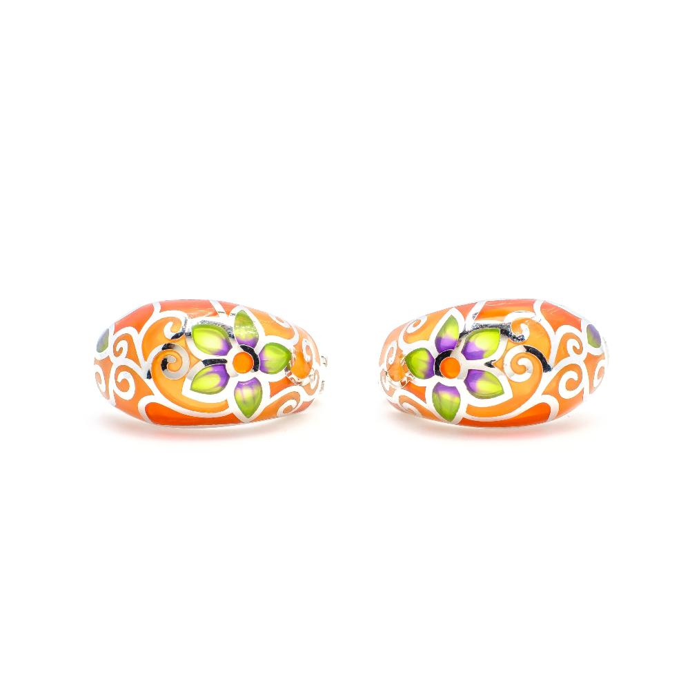 Silver earring, silver earring for women, Beautiful Silver earring, Oprata earrings, colorful hoops, 3d earring