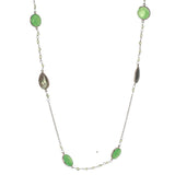 
Labradorite & Green Zade Necklace | Hallmark 925 Silver
