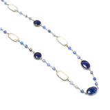 
Lapis Lazuli & Crystal Gemstone Necklace | 925 Silver for Woman
