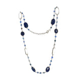 
Lapis Lazuli & Crystal Gemstone Necklace | 925 Silver for Woman
