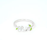 Silver ring, Silver ring for woman, Beautiful Silver ring, Oprata ring, flower ring, Nature ring, Pearl ring