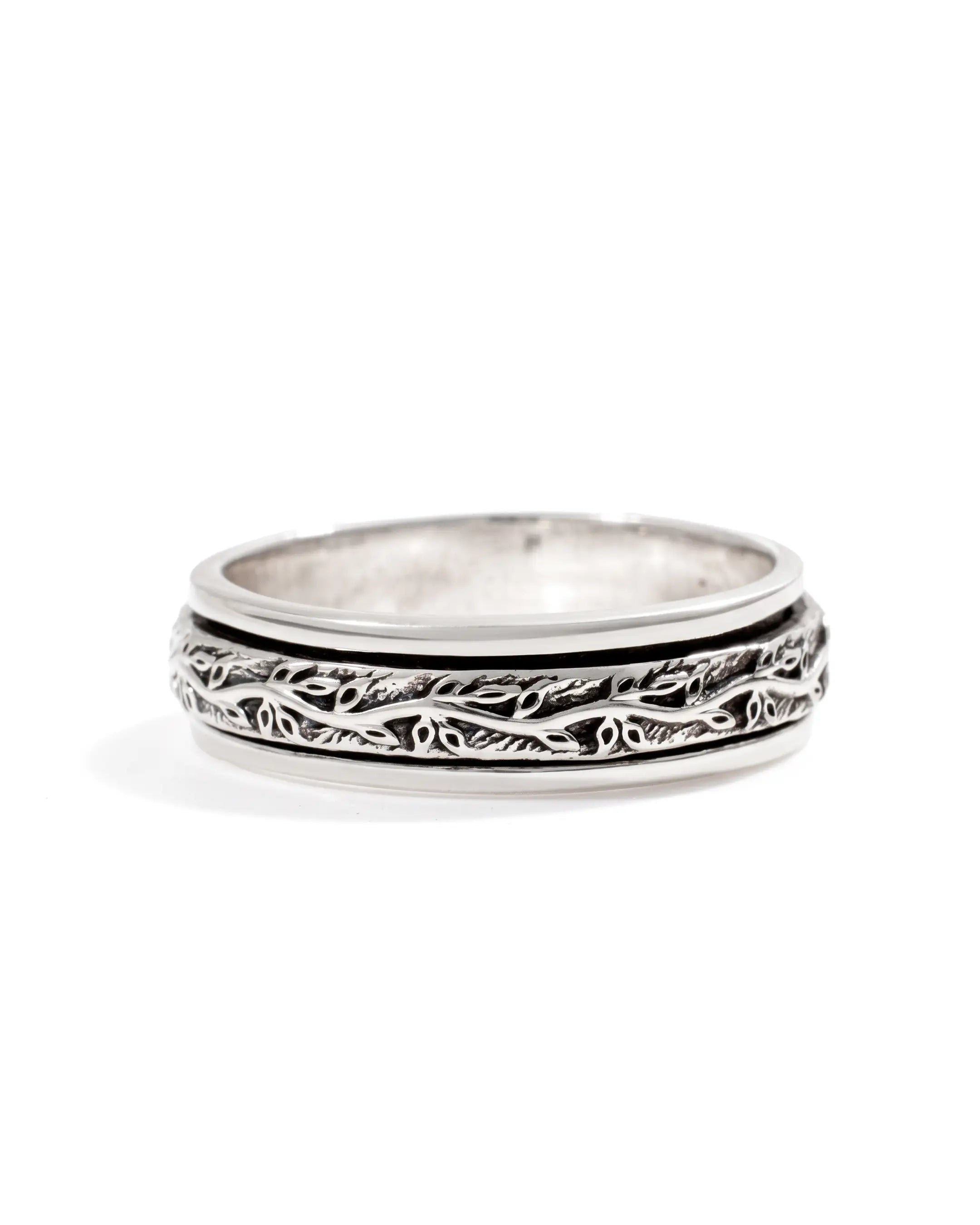 Leafy Vine Fluid | 925 Silver Ring for Women & Men
