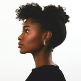 Silver earring, silver earring for women, Beautiful Silver earring, Oprata earrings, colorful hoops, 3d earring