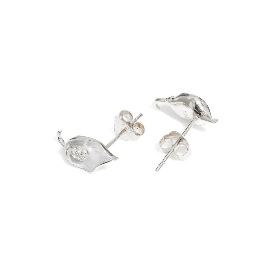 Silver earring, Silver earring for woman, Beautiful Silver earring, Oprata earring, flower earring, Nature earring, Pearl earrings
