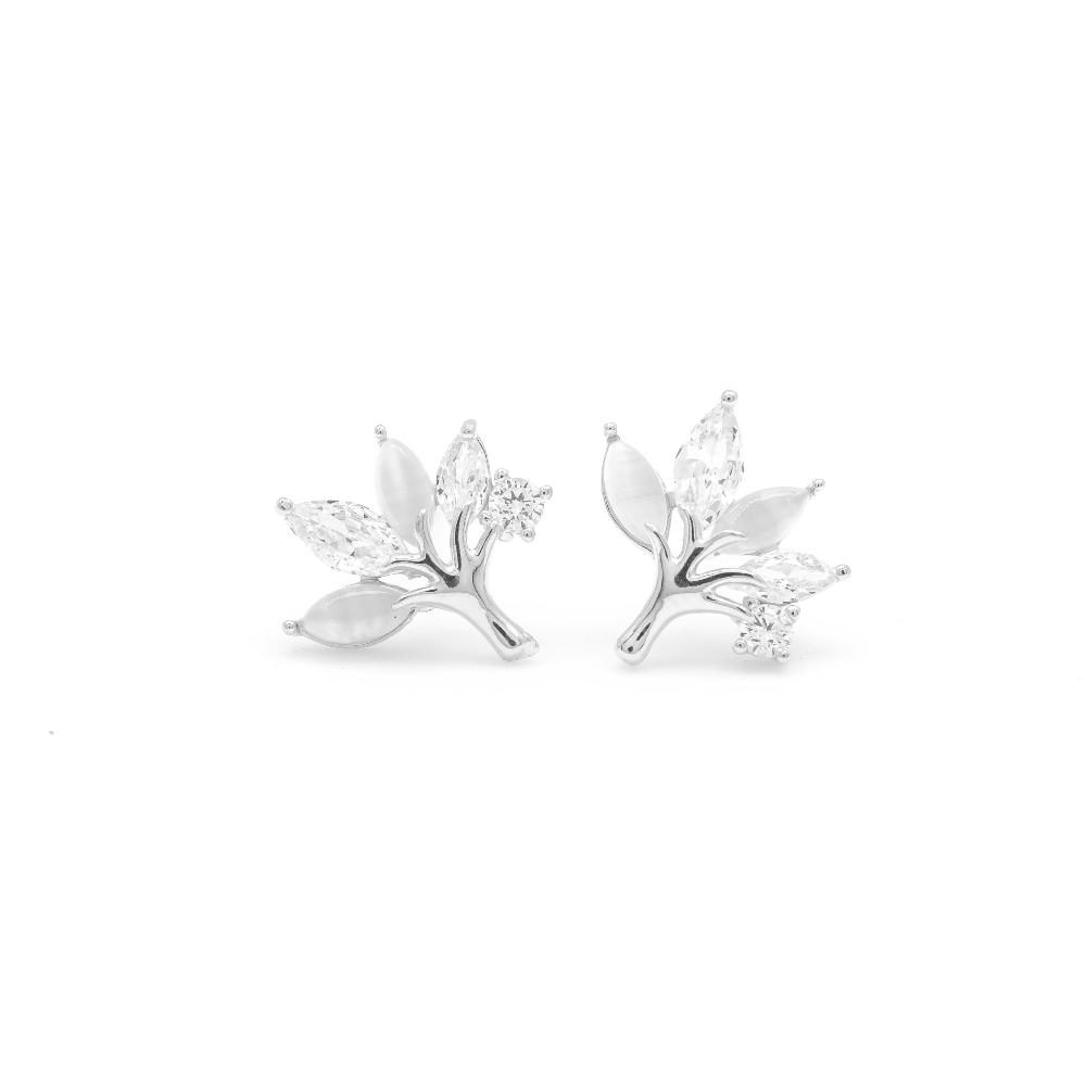 Silver earring, Silver earring for woman, Beautiful Silver earring, Oprata earring, flower earring, Nature earring, Pearl earrings