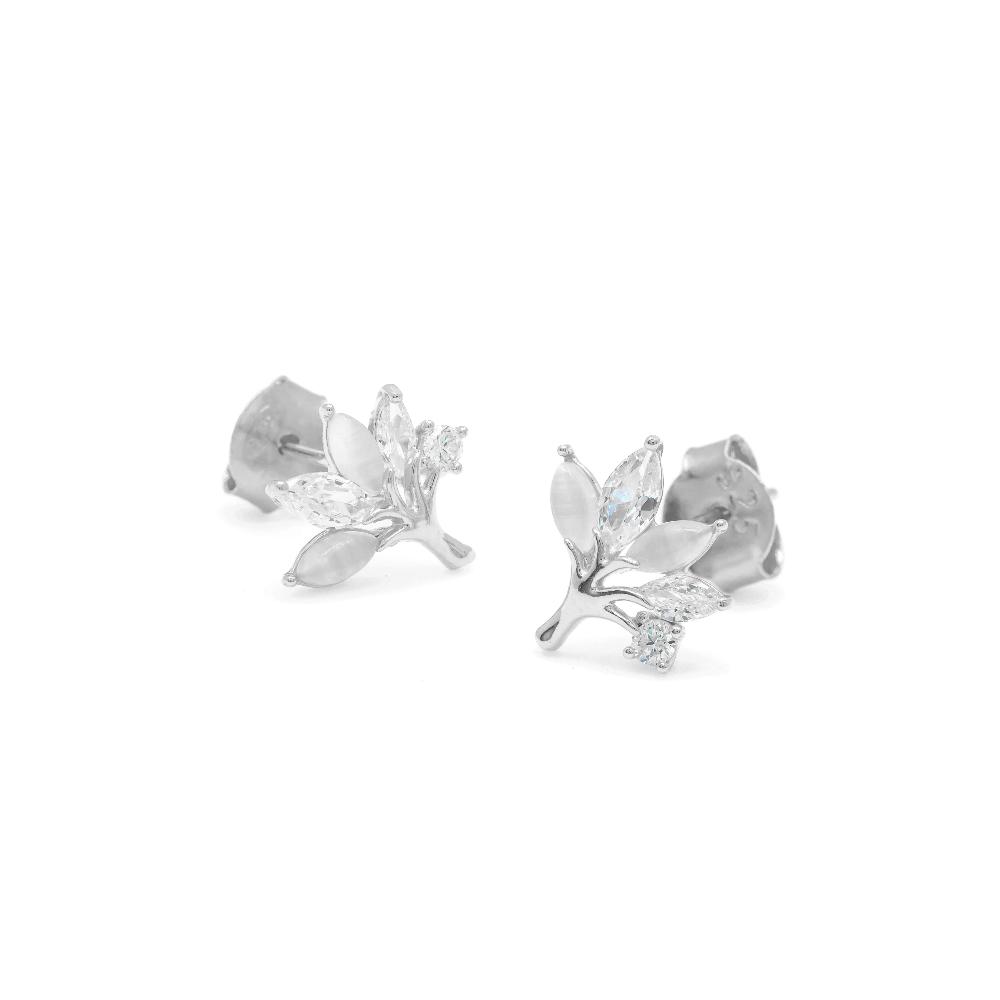 Silver earring, Silver earring for woman, Beautiful Silver earring, Oprata earring, flower earring, Nature earring, Pearl earrings