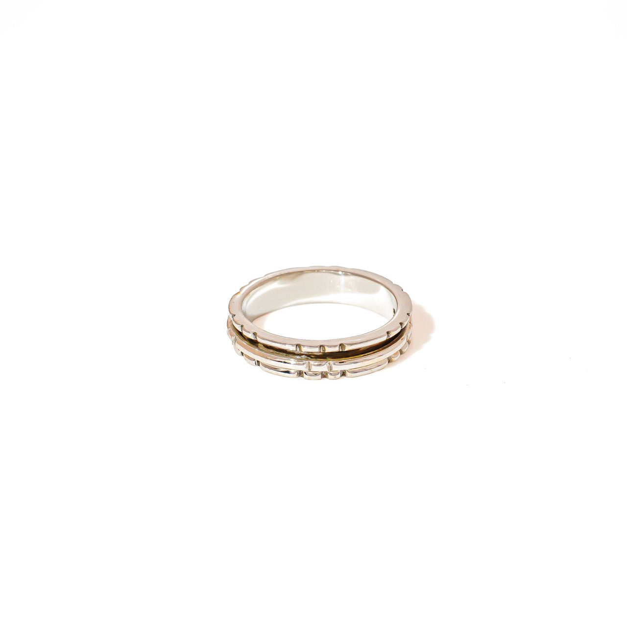 Linear Tristripe Fluid | 925 Silver Ring for Women & Men