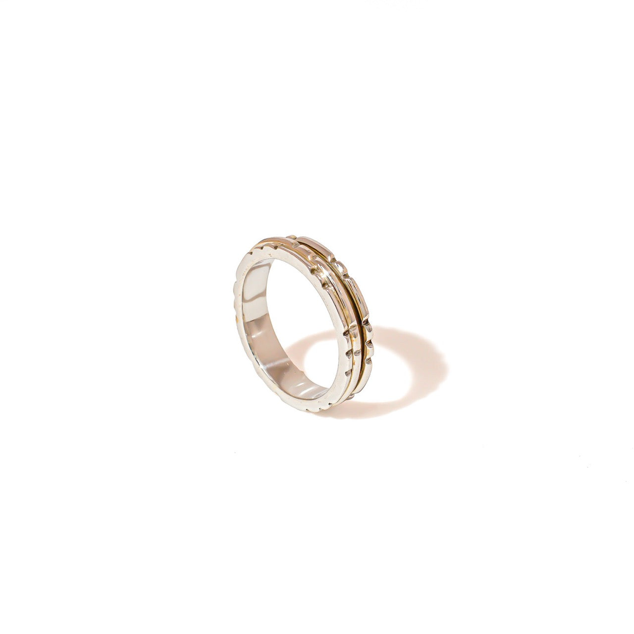 Linear Tristripe Fluid | 925 Silver Ring for Women & Men