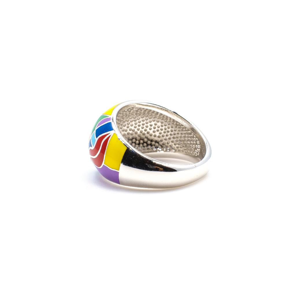 Silver ring, silver ring for women, Beautiful Silver ring, Oprata ring, colorful ring, 3d ring