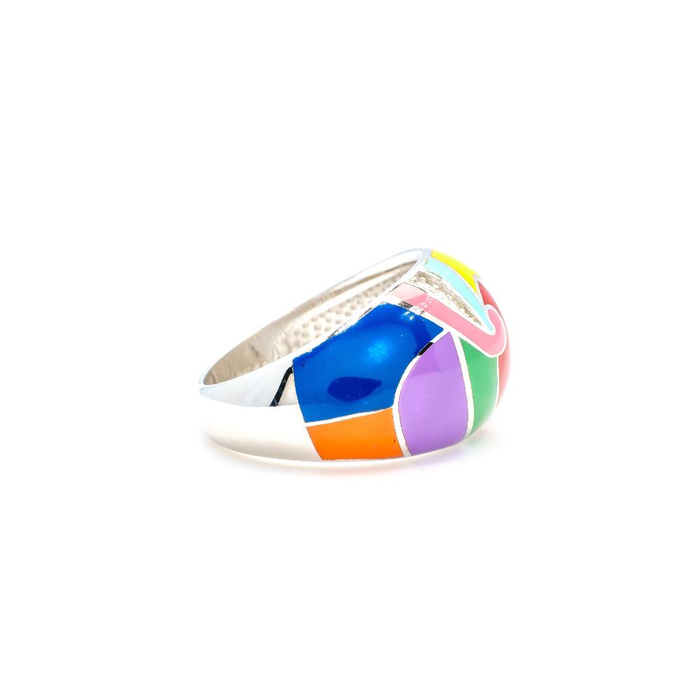 Silver ring, silver ring for women, Beautiful Silver ring, Oprata ring, colorful ring, 3d ring
