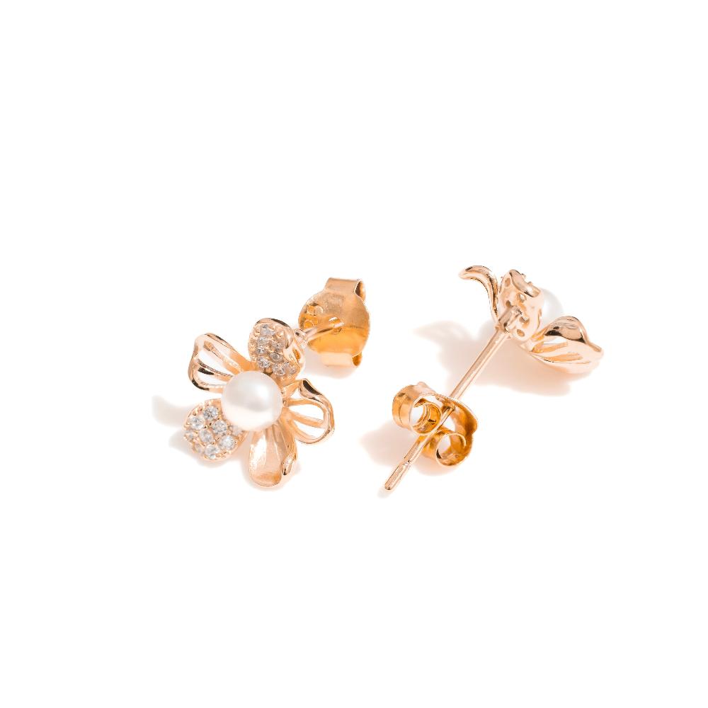 Silver earring, silver earring for woman, Beautiful Silver earring, Oprata earring, flower earring, Nature earring, Pearl earrings