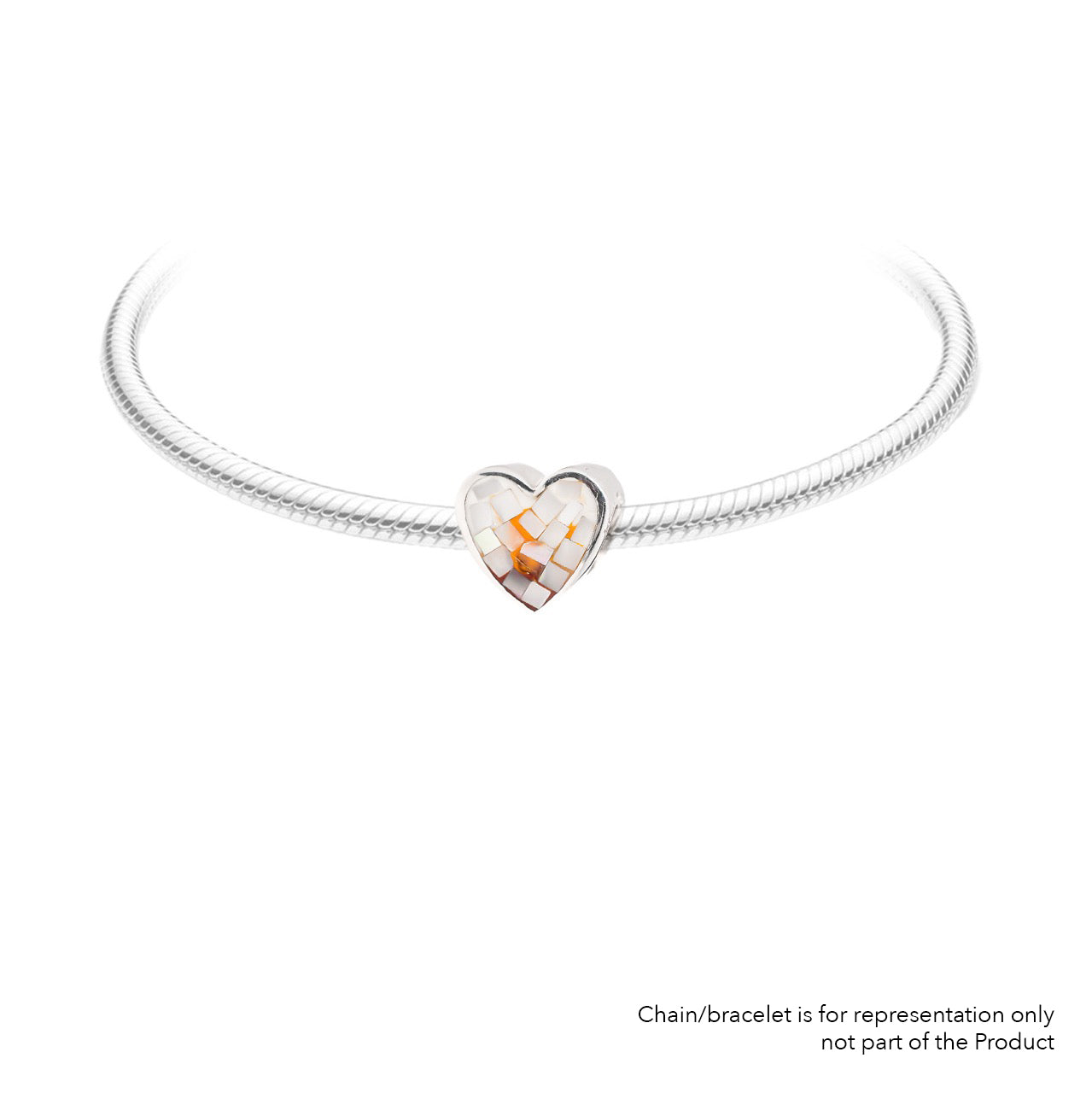 MOP Heart Dawn | 925 Silver charms for Bracelets / Chain