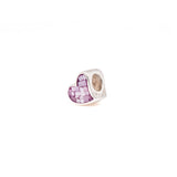 MOP Heart Purple | 925 Silver charms for Bracelets / Chain