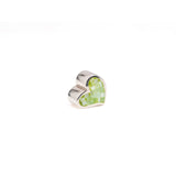 MOP Heart Y Green | 925 Silver charms for Bracelets / Chain