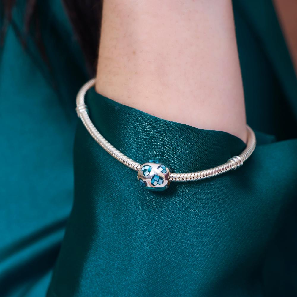 Diamond charms , Silver charms for woman, Beautiful Silver charms, Oprata charms, flower charms, Nature charms, Pearl charms