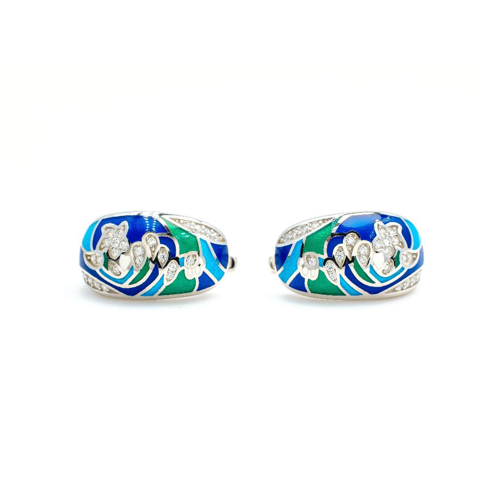 Silver earring, silver earring for women, Beautiful Silver earring, Oprata earrings, colorful hoops, 3d earring
