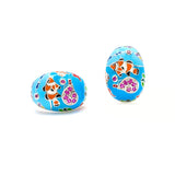 Silver earring, silver earring for women, Beautiful Silver earring, Oprata earrings, colorful hoops, 3d earring