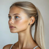 Silver earring, silver earring for women, Beautiful Silver earring, Oprata earrings, colorful hoops, 3d earring