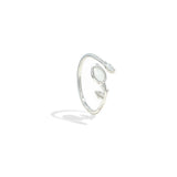 
  Diamond ring, Silver ring for woman, Beautiful Silver ring, Oprata ring, flower ring, Nature ring, Pearl ring
