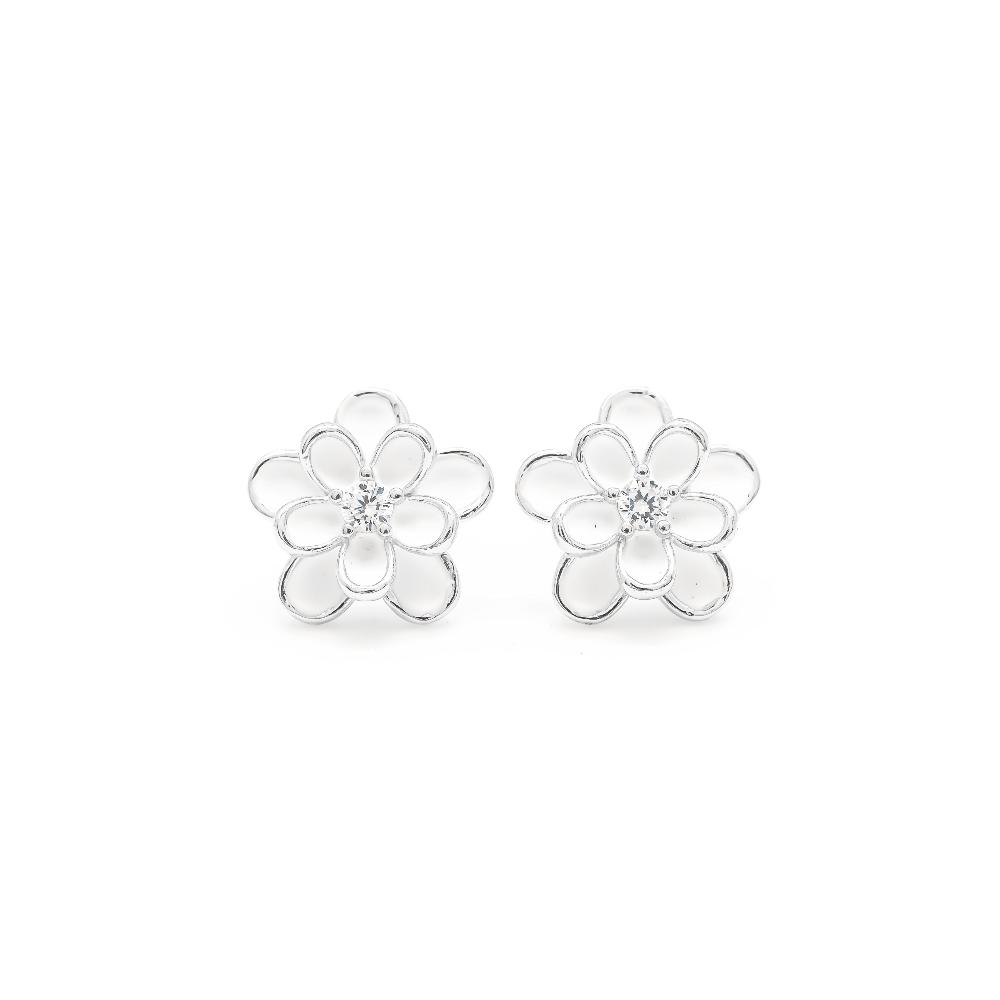 Silver earring, Silver earring for woman, Beautiful Silver earring, Oprata earring, flower earring, Nature earring, 