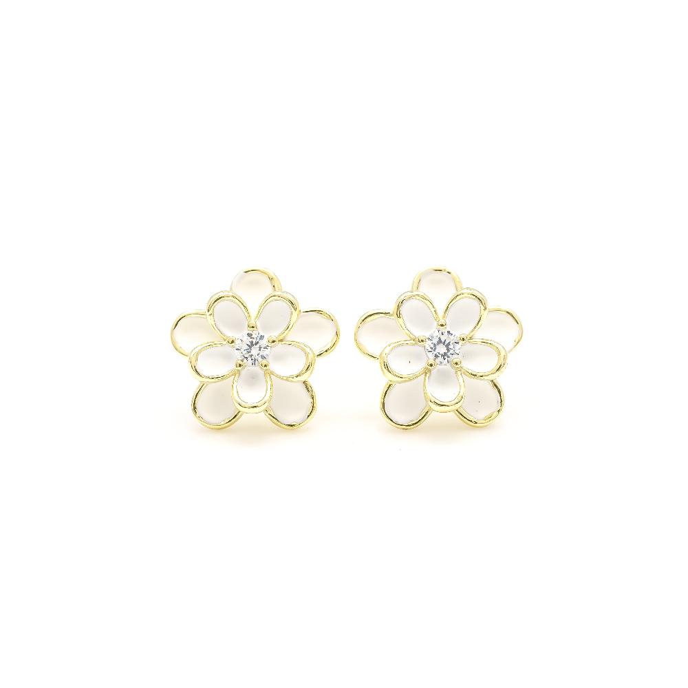 Silver earring, Silver earring for woman, Beautiful Silver earring, Oprata earring, flower earring, Nature earring, 
