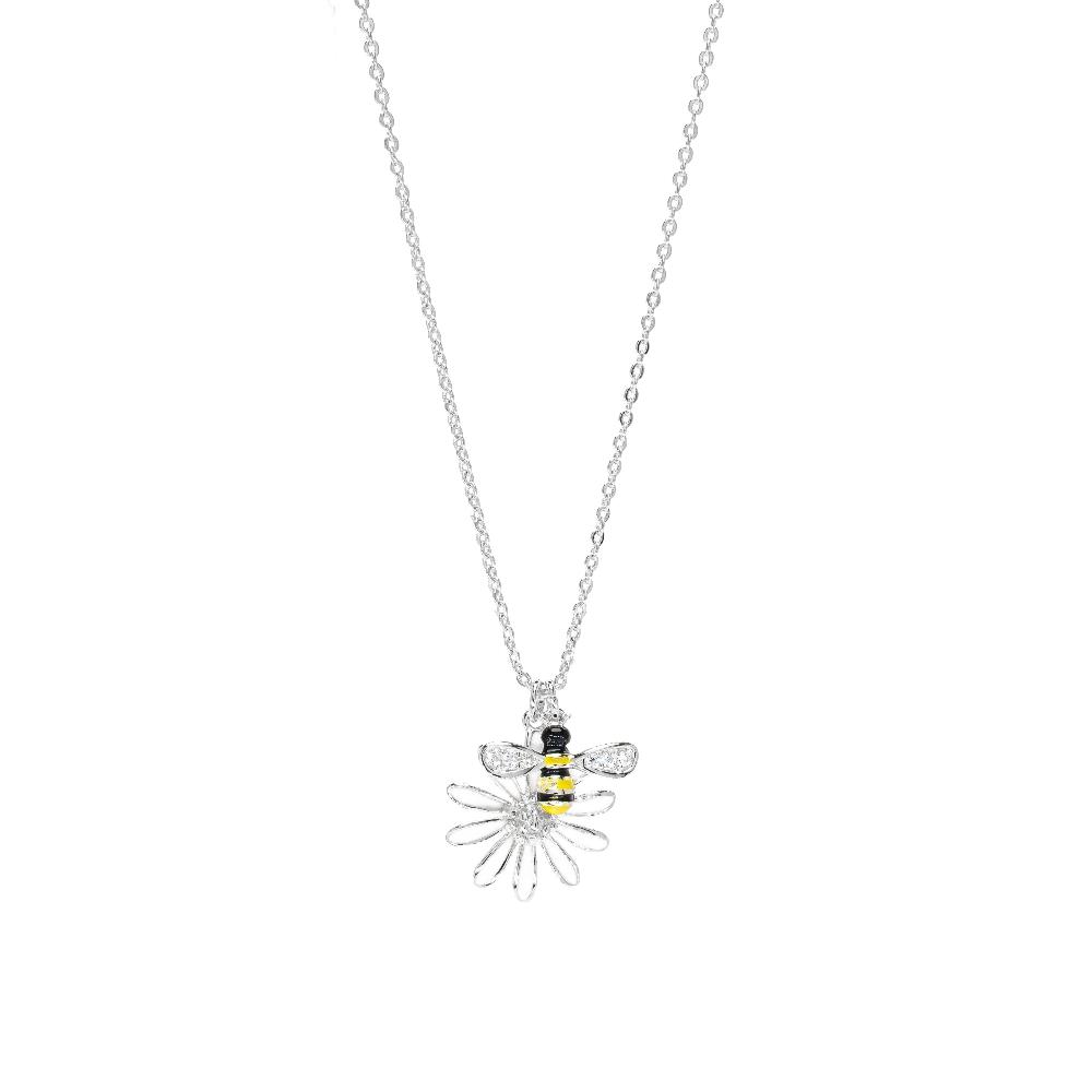 Silver Necklace, Silver Necklace for woman, Beautiful Silver Necklace, Oprata Necklace, flower Necklace, Nature Necklace, bee Necklace, sunflower Necklace