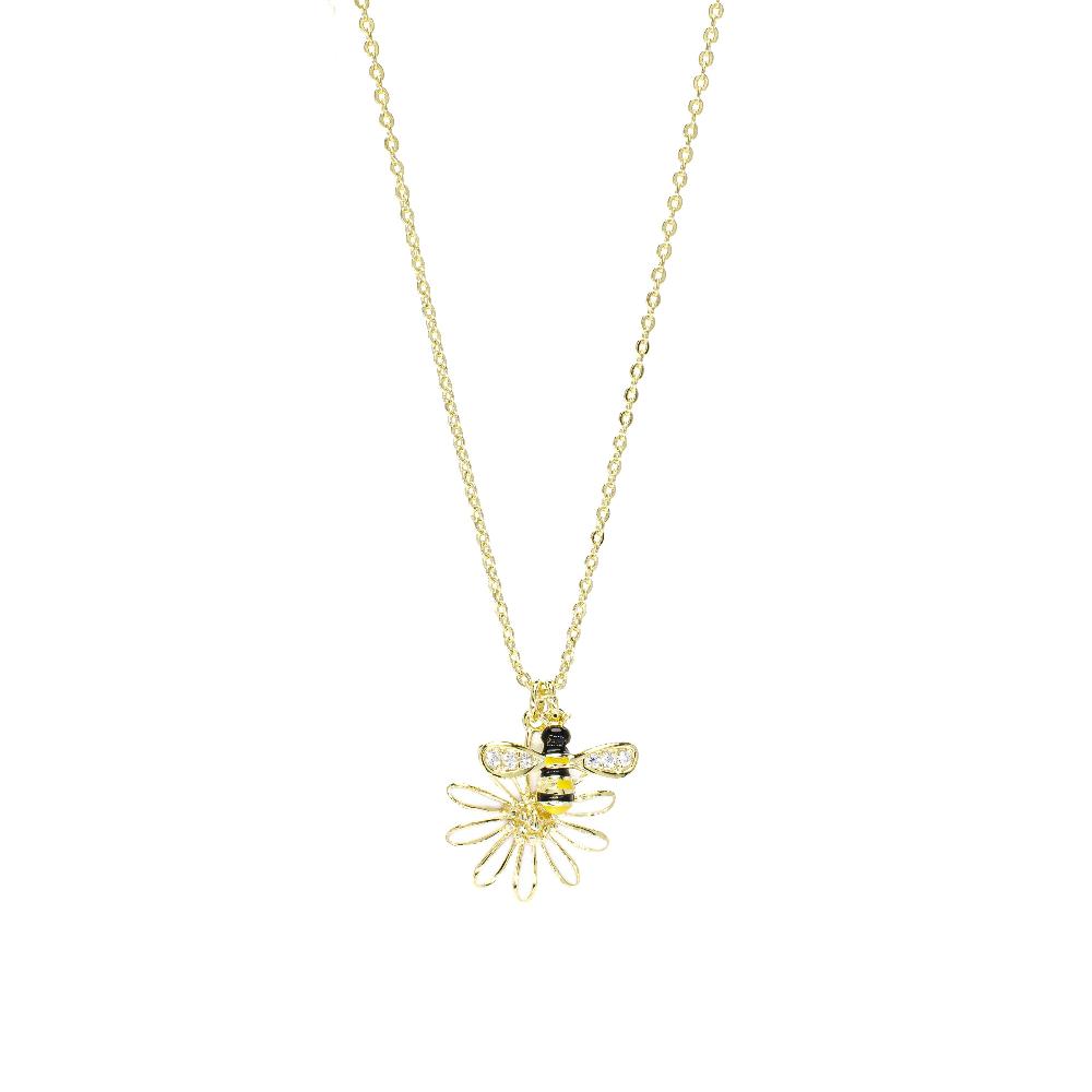 Silver Necklace, Silver Necklace for woman, Beautiful Silver Necklace, Oprata Necklace, flower Necklace, Nature Necklace, bee Necklace, sunflower Necklace