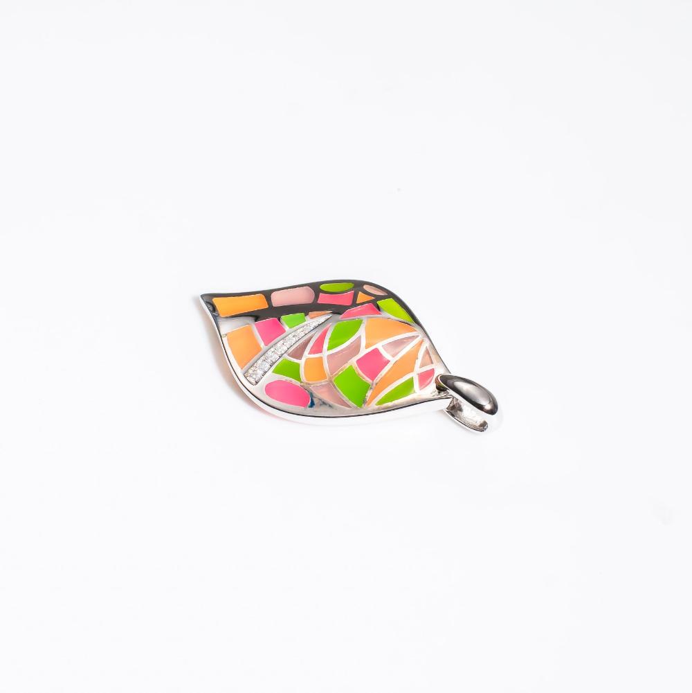 Silver pendant, silver pendant for women, Beautiful Silver pendant, Oprata pendant, colorful pendant, 3d pendant
