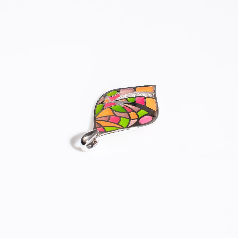 Silver pendant, silver pendant for women, Beautiful Silver pendant, Oprata pendant, colorful pendant, 3d pendant