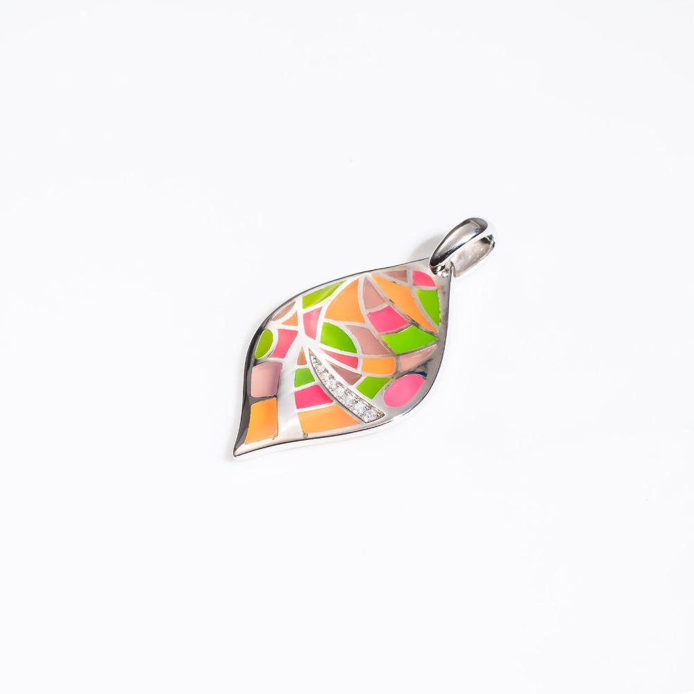 Silver pendant, silver pendant for women, Beautiful Silver pendant, Oprata pendant, colorful pendant, 3d pendant