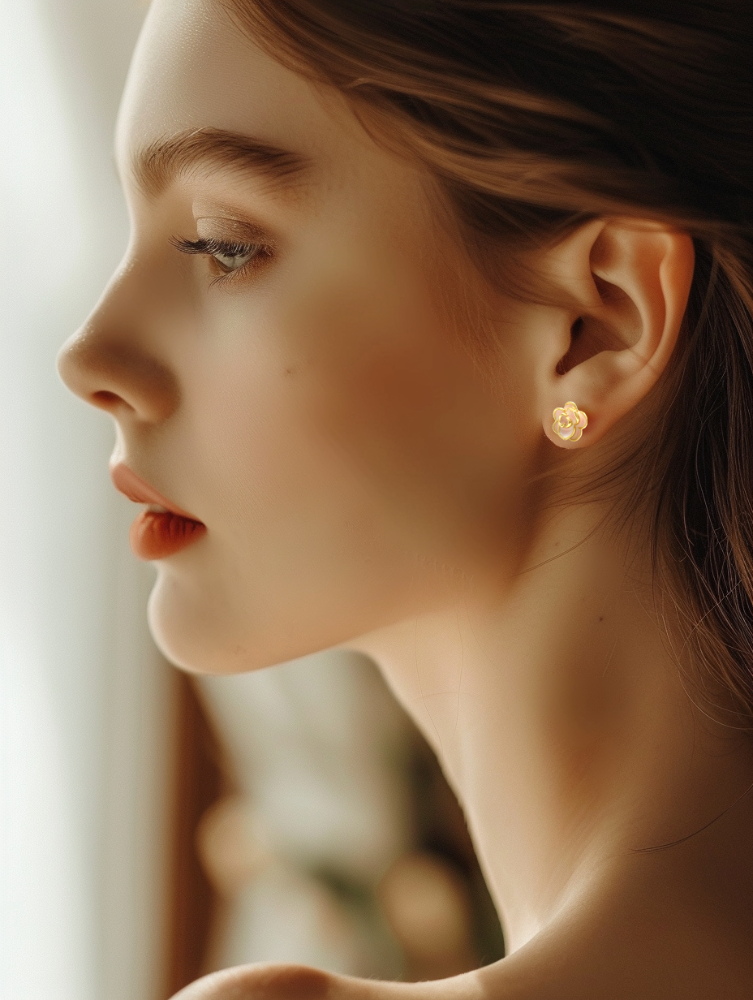 Silver earring, Silver earring for woman, Beautiful Silver earring, Oprata earring, flower earring, Nature earring, Pearl earrings
