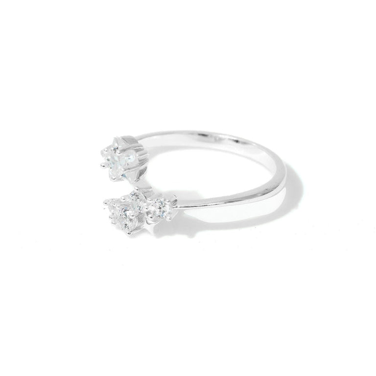 Diamond ring, Silver ring for woman, Beautiful Silver ring, Oprata ring, flower ring, Nature ring, Pearl ring