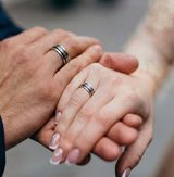 Dotted Wire Fluid | 925 Silver Couple Ring