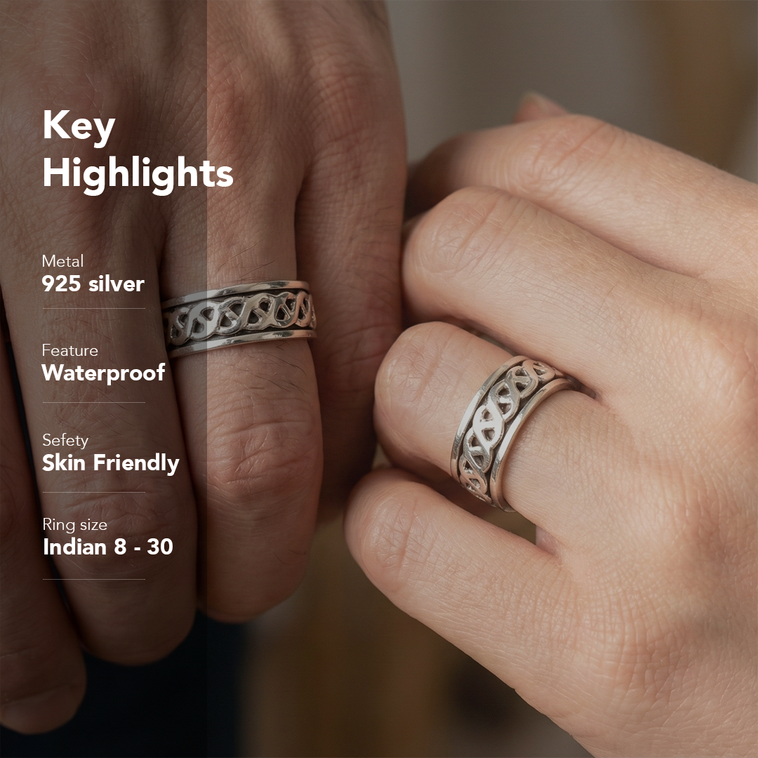 Everbraid Fluid | 925 Silver Couple Ring