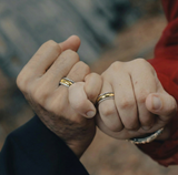 
  Buy Band in Border Fluid | 925 Silver Couple Ring - COUPLE BANDS Online In India
