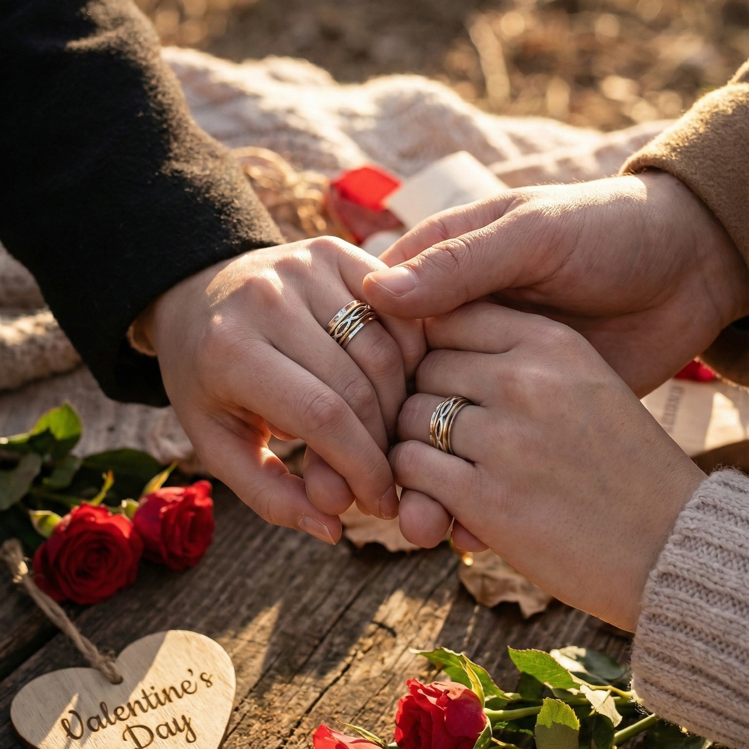 Infinity Border Fluid | 925 Silver Couple Ring