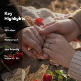 
  Buy Infinity Border Fluid | 925 Silver Couple Ring - VALENTINE Online In India
