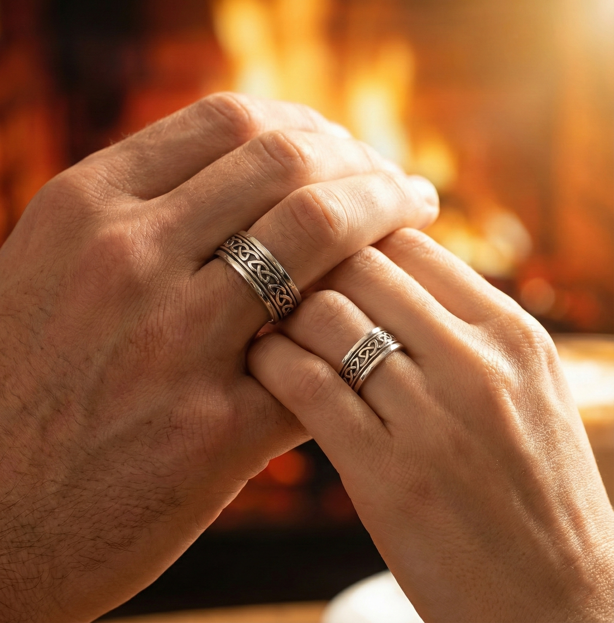 Triskele Fluid | 925 Silver Couple Ring