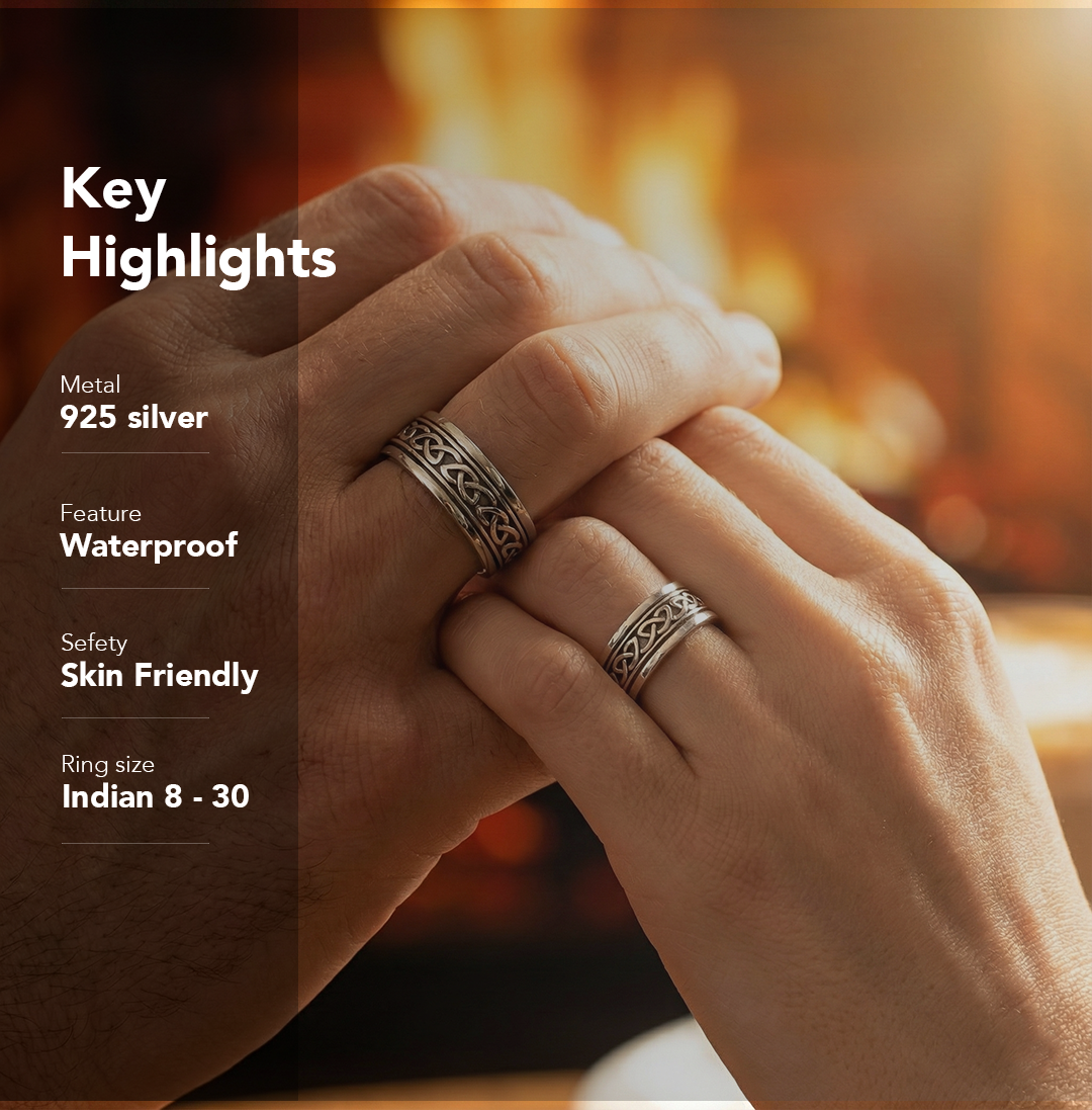 Triskele Fluid | 925 Silver Couple Ring