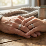 Dutch Braid Fluid | 925 Silver Couple Ring