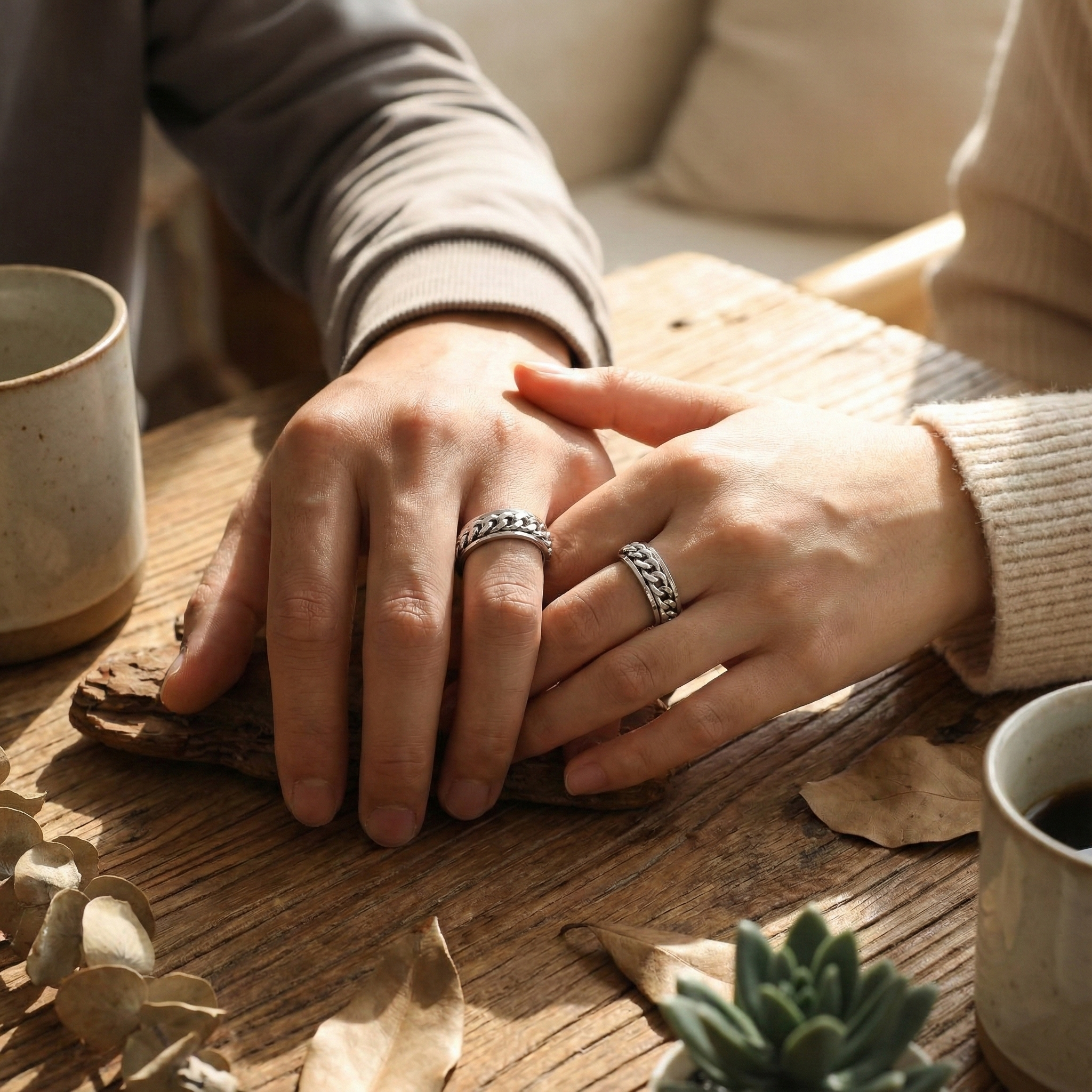 Ironbind Fluid | 925 Silver Couple Ring