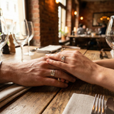Square Fluid | 925 Silver Couple Ring