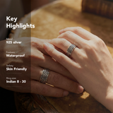 
  Buy Triquetra fluid | 925 Silver Couple Ring - VALENTINE Online In India
